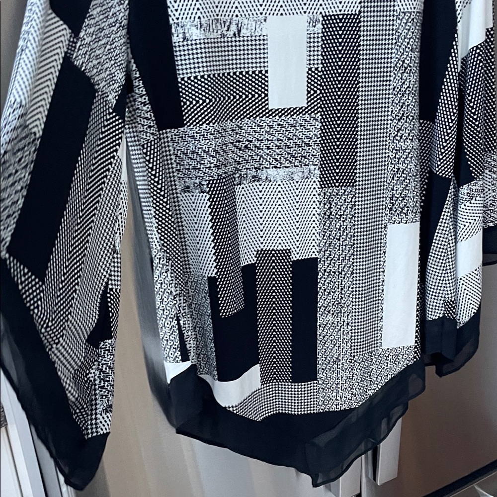 Alfani Monochrome Patchwork Blouse - image 8